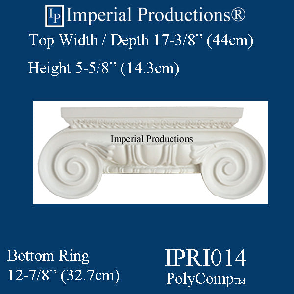 IPRI014-PCOMP-PK2 Roman Ionic Capital EconPolymer Pack of 2