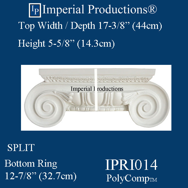 IPRI014-PCOMP-SPLIT-PK2 Roman Ionic Capital SPLIT EconPolymer Pack of 2