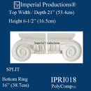 IPRI018-PCOMP-SPLIT-PK2 Roman Ionic Capital SPLIT EconPolymer Pack of 2