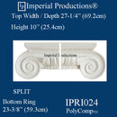 IPRI024-PCOMP-SPLIT-PK2 Roman Ionic SPLIT Capital EconPolymer Pack of 2