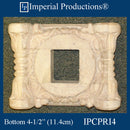 IPCPRI4 Roman Ionic Capital Red Oak Bottom Ring 4-1/2", Pack 2