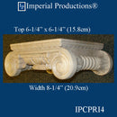 IPCPRI4 Roman Ionic Capital Hard Maple Bottom Ring 4-1/2", Pack of 2