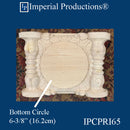IPCPRI65 Roman Ionic Capital Hard Maple Bottom Ring 6-3/8", Sold Each