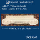 IPCPRI65 Roman Ionic Capital Hard Maple Bottom Ring 6-3/8", Sold Each