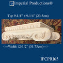 IPCPRI65 Roman Ionic Capital Hard Maple Bottom Ring 6-3/8", Sold Each