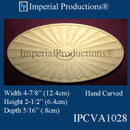 IPCVA1028-MAP-PK1 Oval Center Hand Carved Hard Maple
