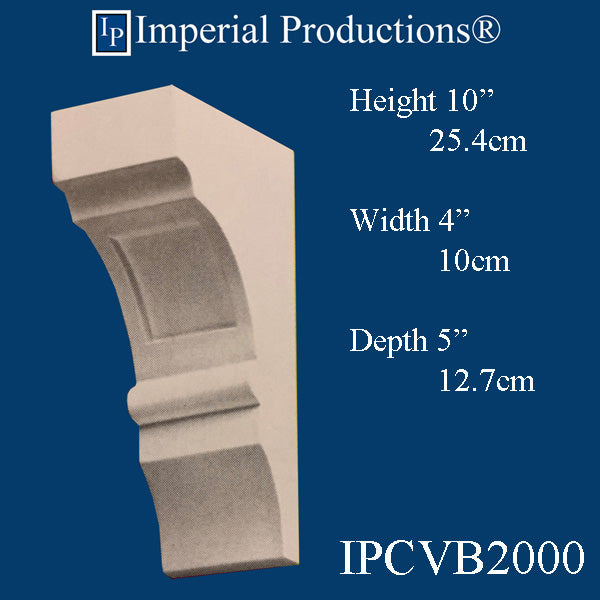 IPCVB2000-POL-PK2 Corbel 10" high x 4" wide x 5" deep ArchPolymer Pack of 2