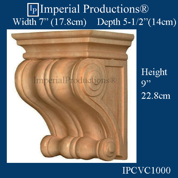 IPCVC1000-MAP-PK2 Hand Carved Corbel Maple