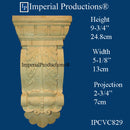 IPCVC829-ROK Acanthus Style Corbel 9-3/4" high Red Oak