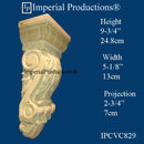 IPCVC829-ROK Acanthus Style Corbel 9-3/4" high Red Oak
