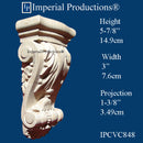 IPCVC848-MAP Acanthus Style Corbel 5-7/8" high Maple, Pack of 2