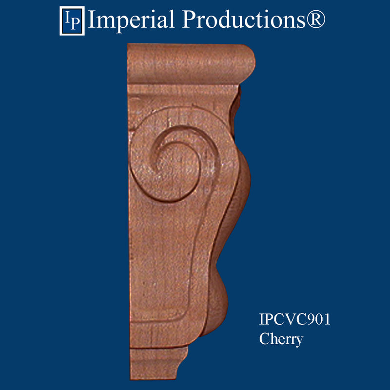 IPCVC901-CHR-PK2 Biedermeier Scroll Corbel Cherry Pack of 2