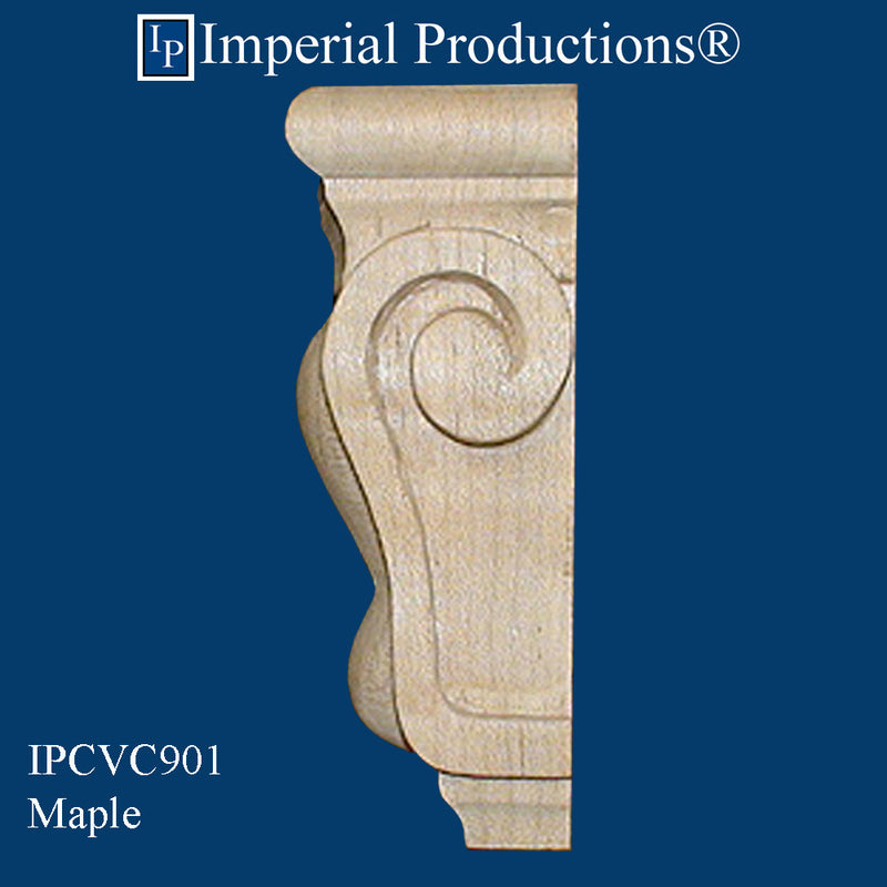 IPCVC901-MAP Biedermeier Scroll Corbel Maple PACK 2