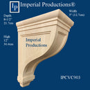 IPCVC903-MAP-PK2 Mission Corbel, 12" high x 5" wide x 8-1/2" deep, Hard Maple Pack of 2