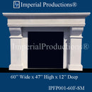 IPFP001-60F-SM Doric Fireplace Mantel 60 inch wide with Fillers