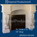 IPFP003-76F-SM Classical Acanthus Fireplace Mantel 76 inch wide with Filler