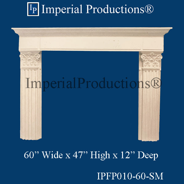 IPFP010-60-SM Corinthian Fireplace Mantel 60 inch wide