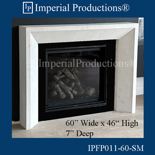 IPFP011-60-SM Modern Fireplace Mantel 60 inch wide