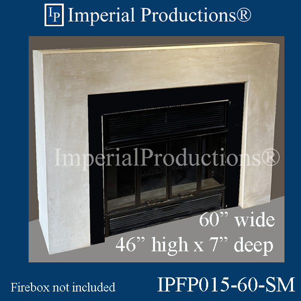 IPFP015-60-SM Modern Fireplace Mantel 60 inch wide