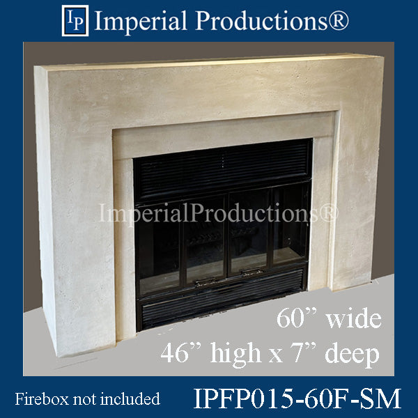 IPFP015-60F-SM Modern Fireplace Mantel 60 inch wide with Fillers