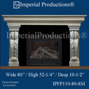 IPFP110-80-SM Classical Acanthus Fireplace Mantel 80 inch wide