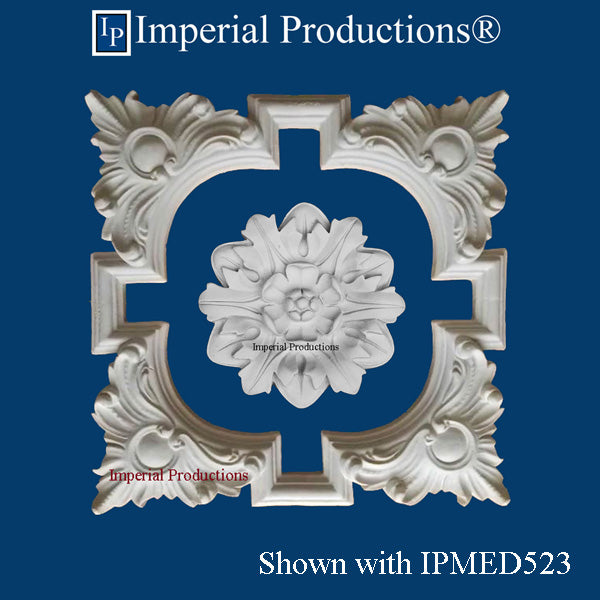 IPFR700-GRG Victorian Frame/Medallion 16" x 16" x 2" GRG-NeoPlasterTM