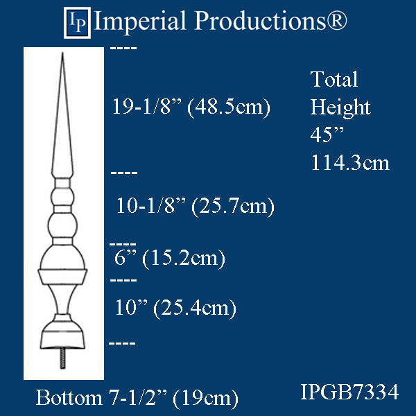 IPGB7334-POL Roof Spire each