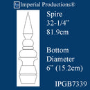 IPGB7339-POL Roof Spire 32-1/4 inches high