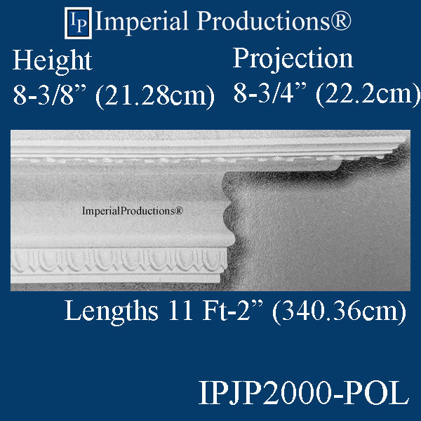 IPJP2000-POL-PK6 Classical Crown 8-3/8" Height sold Pack 6