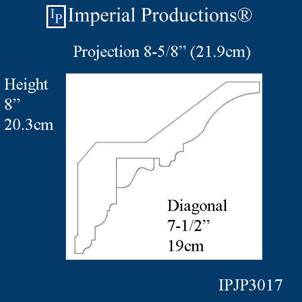 IPJP3017-POL-PK8 Federal Crown 8" High, Pack 8