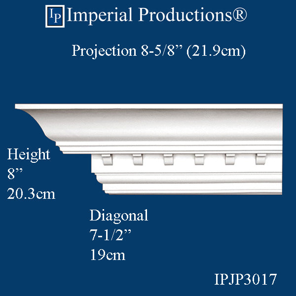 IPJP3017-POL-PK8 Federal Crown 8" High, Pack 8