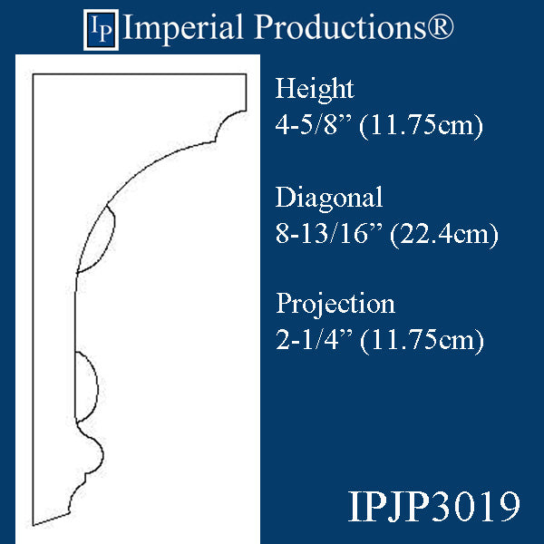 IPJP3019-POL Crown 4-5/8" high x 2-1/4" deep Pack of 8