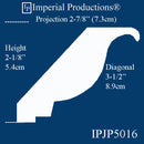 IPJP5016-POL Classical Crown 2-1/8" High - Pack 8