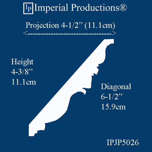 IPJP5026-POL Crown 4-3/8" high x 4-1/2" deep Pack of 8