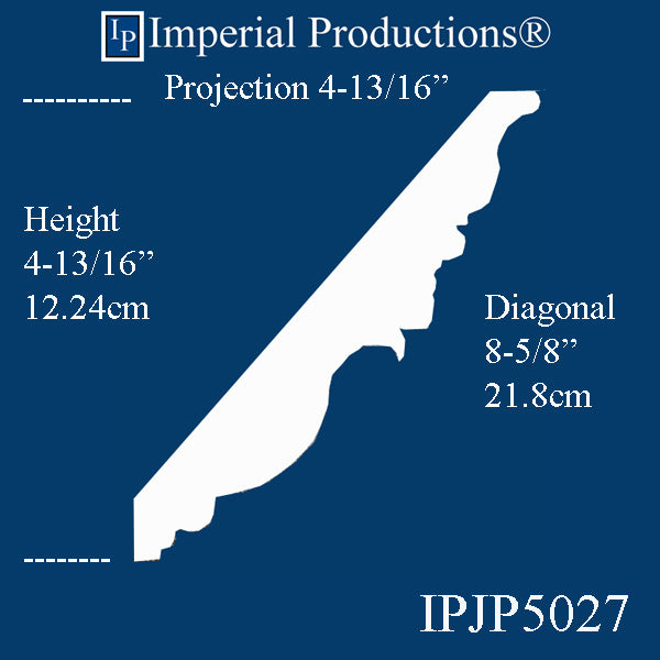 IPJP5027-POL Classical Crown 4-13/16" High - Pack 8