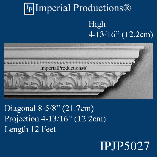 IPJP5027-POL Classical Crown 4-13/16" High - Pack 8