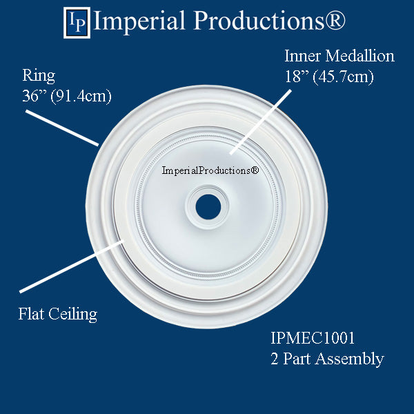 IPMEC1001-POL Ceiling Medallion 36" (91.4cm) ArchPolymer