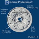 IPMED114-POL Acanthus Medallion 20-5/8" (52.4cm) ArchPolymer Each