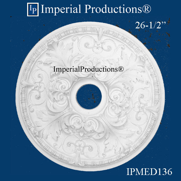 IPMED136-POL Acanthus Medallion 26-1/2" ArchPolymer Add to Cart for Shipping or Free Depot Pickup