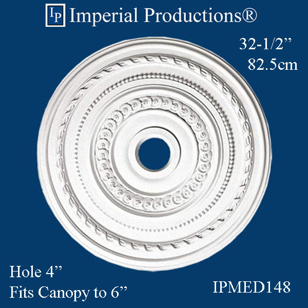 IPMED148-POL Federal Ceiling Medallion 32-1/2" (82.55cm) ArchPolymer