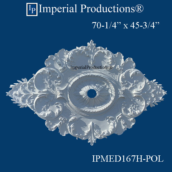 IPMED167H Victorian Medallion 70-1/4" x 45-3/4"