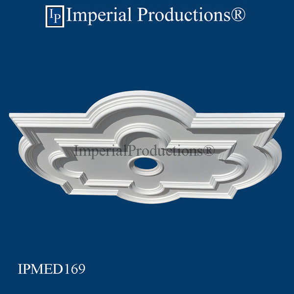IPMED169-POL Art Deco Ceiling Medallion 45-5/8" x 29-3/4" (115.88 x 75.56cm) ArchPolymer