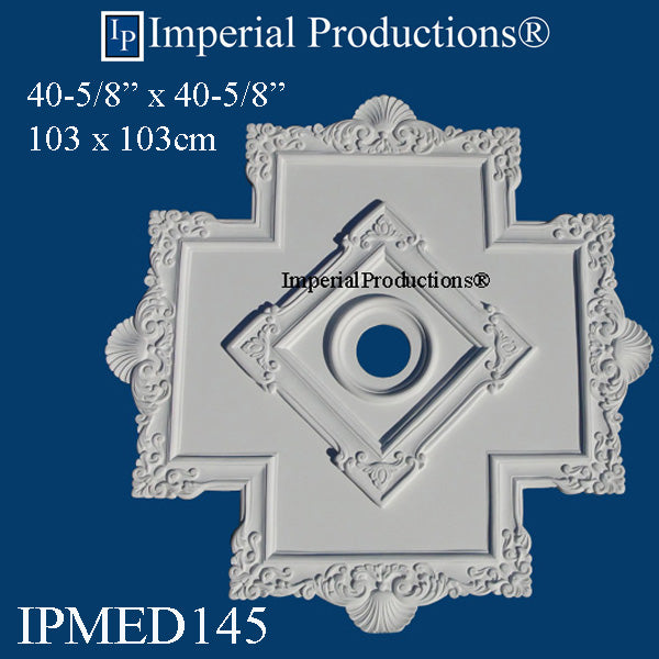 IPMED170-POL Ceiling Medallion 40-5/8 x 40-5/8 inches ArchPolymer Each