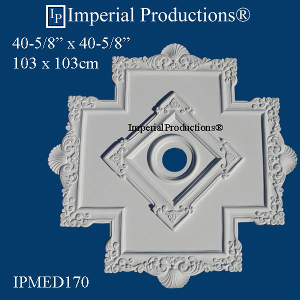 IPMED170-POL Victorian Medallion 40-5/8 x 40-5/8 inches ArchPolymer