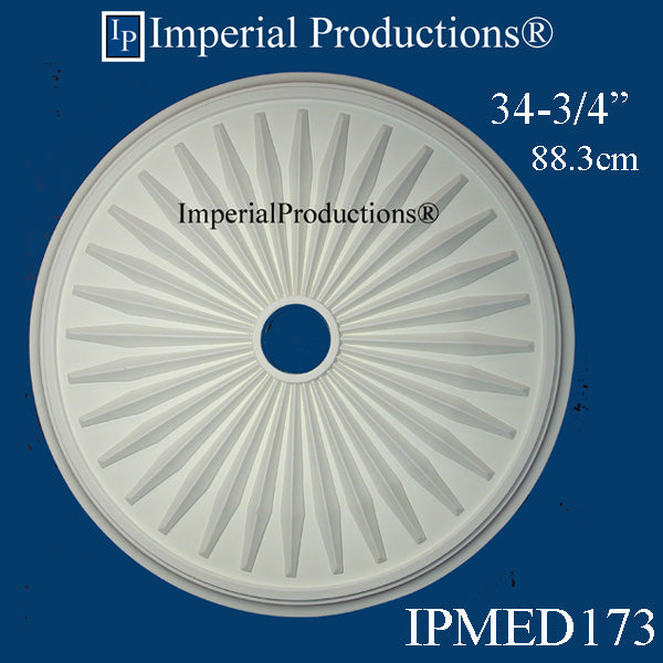 IPMED173-POL Modern Medallion 34-3/4" ArchPolymer, Add to Cart for Shipping Costs or Free Depot Pick up