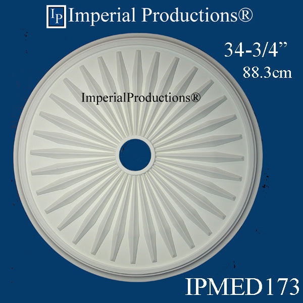 IPMED173-POL Modern Medallion 34-3/4" (88.3cm) ArchPolymer