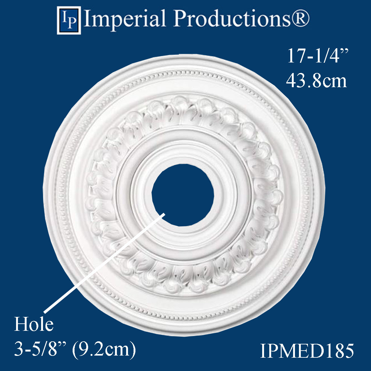 IPMED185-POL Victorian Medallion 17-1/4" ArchPolymer Add to Cart for Shipping Costs or Free Depot Pickup