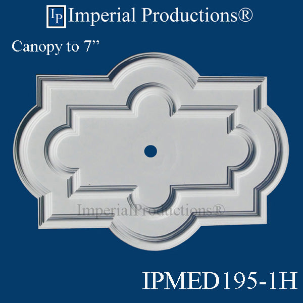 IPMED195-1H-POL Art Deco Medallion 41-5/8" x 29-3/4" ArchPolymer 1 Hole, Add to Cart for Shipping or Free Depot Pickup