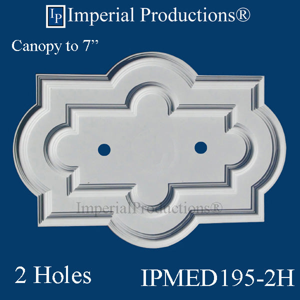 IPMED195-2H-POL Art Deco Medallion 41-5/8" x 29-3/4" (105.7 x 75.5cm) ArchPolymer 2 Holes