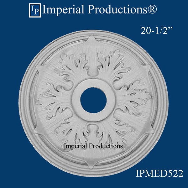 IPMED522-GRG Acanthus Medallion 20-1/2" (52cm) GRG-NeoPlaster